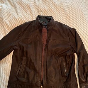 Jos A Bank Leather Jacket
